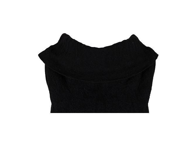 Rick Owens Woll-Etuikleid Schwarz - Ansicht 4
