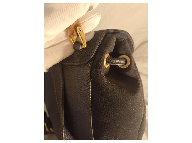 Gucci Bamboo Rucksack dunkelblau Wildleder - Ansicht 12