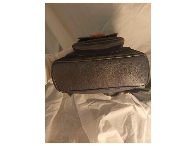 Gucci Bamboo Rucksack dunkelblau Wildleder - Ansicht 13