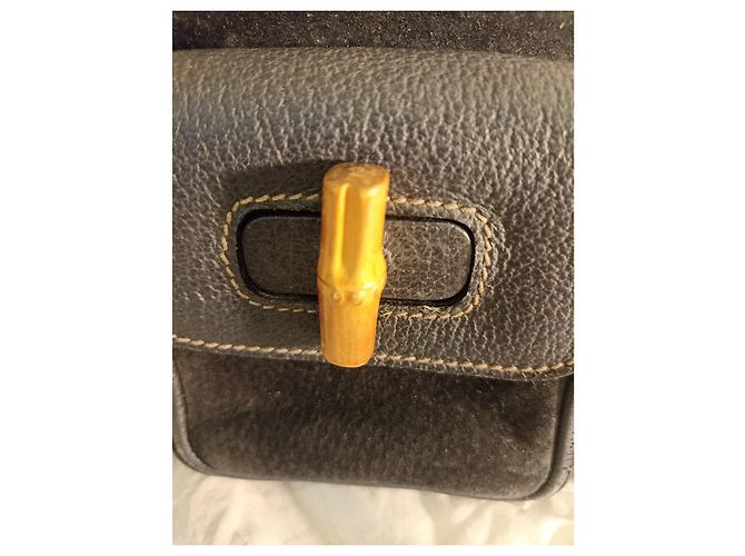 Gucci Bamboo Rucksack dunkelblau Wildleder - Ansicht 4