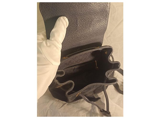 Gucci Bamboo Rucksack dunkelblau Wildleder - Ansicht 6