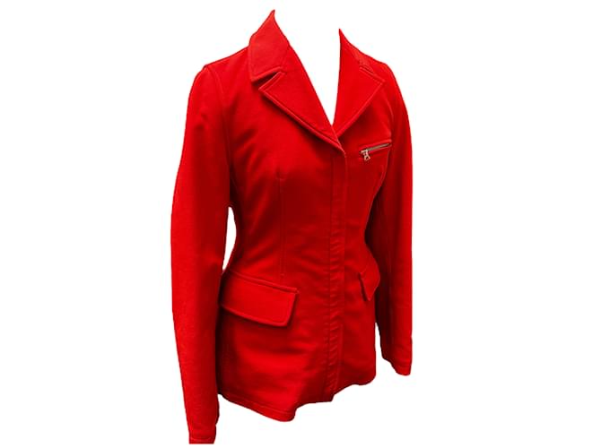 Prada Blazer Rojo de Algodón Talla M Roja - vista 4