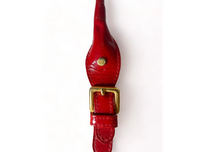 Borsa Balenciaga in pelle rossa e tela Rosso - vista 3