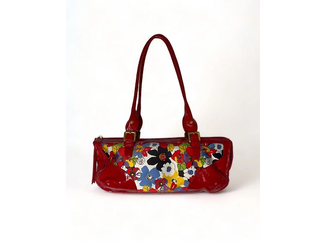 Borsa Balenciaga in pelle rossa e tela Rosso - vista 6