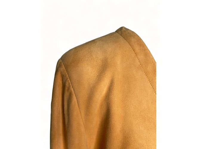 Gucci Giacca in pelle e scamosciata marrone M - vista 4