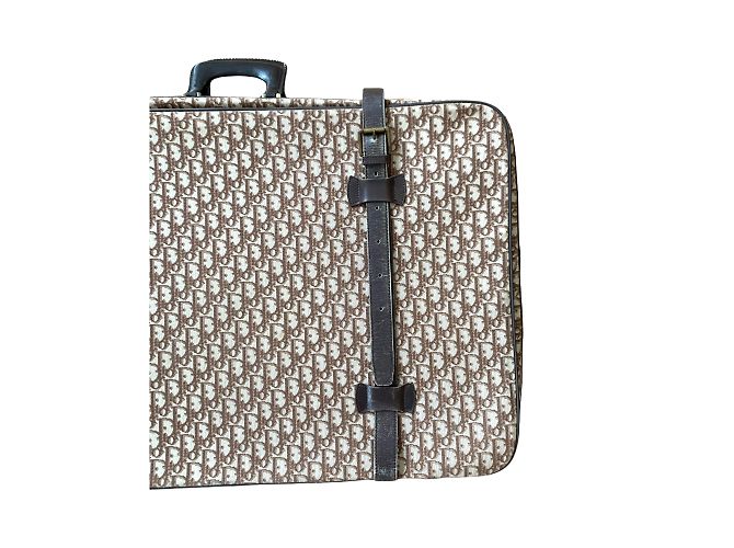 Valigia Christian Dior Oblique Monogram Canvas Marrone - vista 3