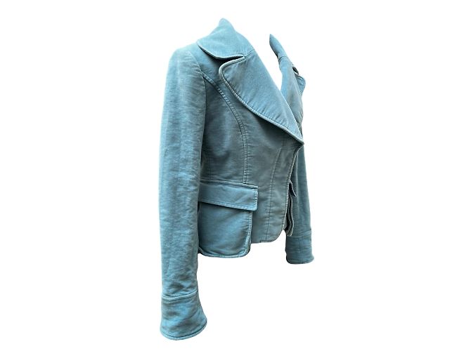 Versace Velours Blazer Blau Größe M - Ansicht 3
