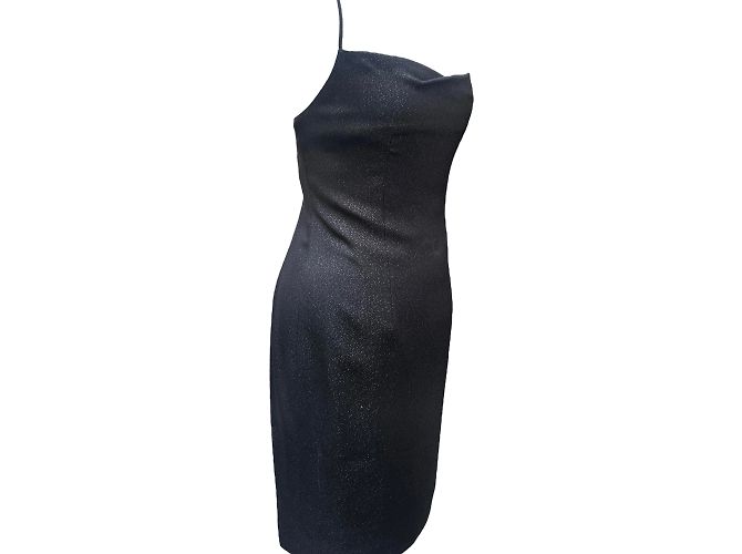 Christian Dior Schwarzes Glitzer Abendkleid S - Ansicht 5