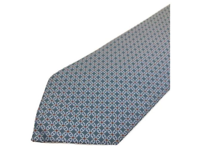 Hermès silk tie blue - view 2