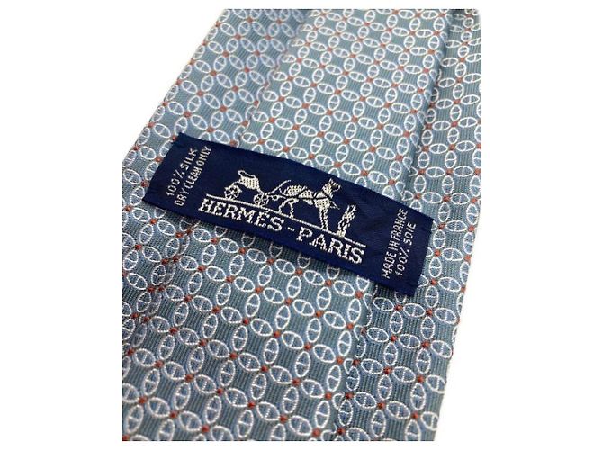 Hermès silk tie blue - view 3