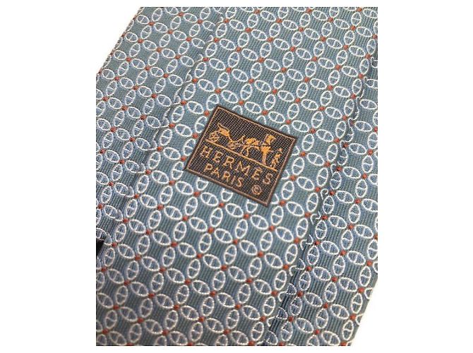 Hermès silk tie blue - view 4