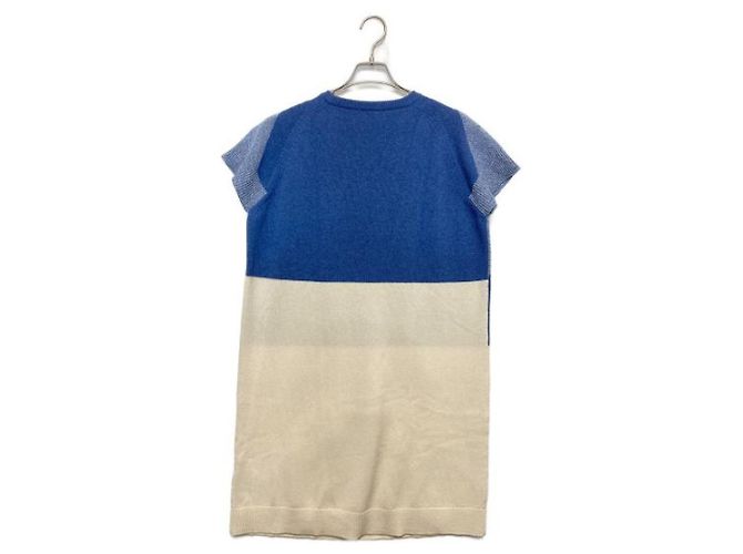 Hermès ***HERMES  100% Kleid aus Kaschmir-Strick Blau - Ansicht 2