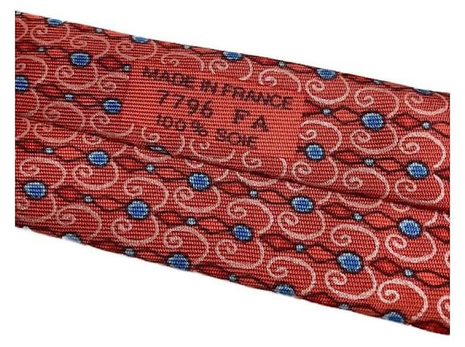 Cravatta Hermès in seta rossa Rosso - vista 3