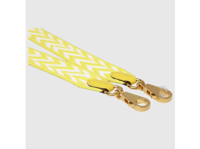Hermès yellow/White Chevron Bag Strap - view 2