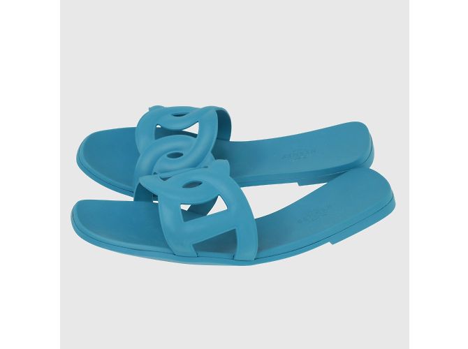 Hermès Blaue Aloha-Strandsandale - Ansicht 4
