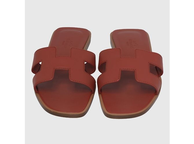 Hermès Orange Brulee Oran Sandale - Ansicht 2