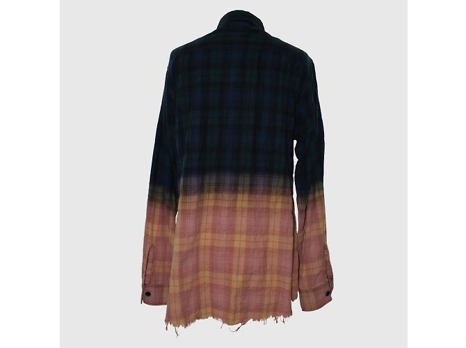 Saint Laurent Camicia a maniche lunghe effetto sfumato multicolor - vista 3