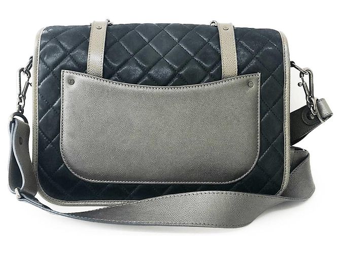 Borsa Chanel in pelle scamosciata nera Parigi-Dubai Nero - vista 10