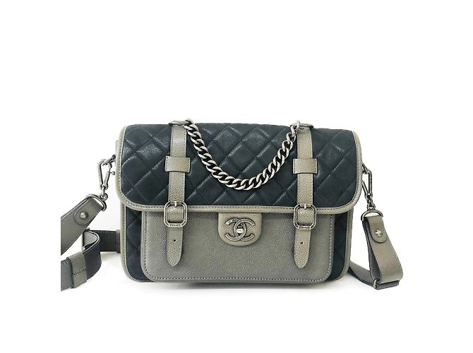 Borsa Chanel in pelle scamosciata nera Parigi-Dubai Nero - vista 13