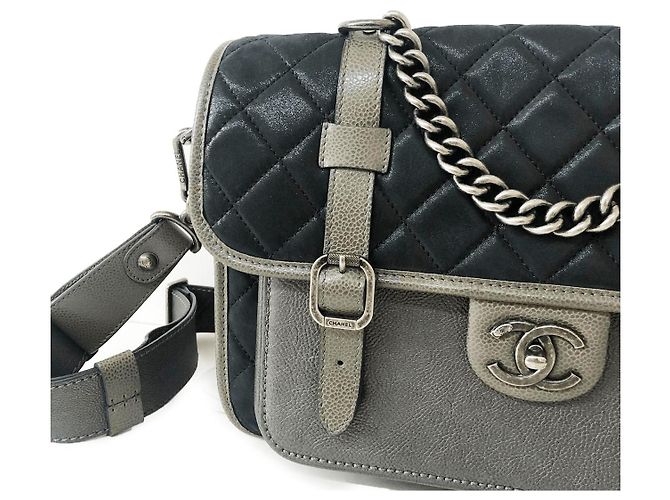 Borsa Chanel in pelle scamosciata nera Parigi-Dubai Nero - vista 2