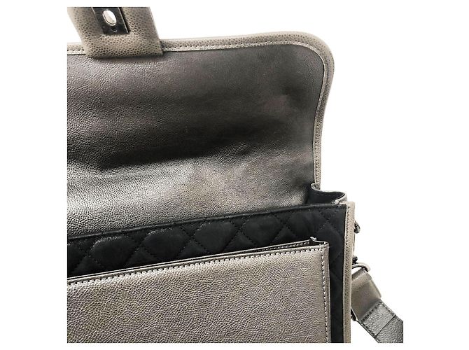 Borsa Chanel in pelle scamosciata nera Parigi-Dubai Nero - vista 3