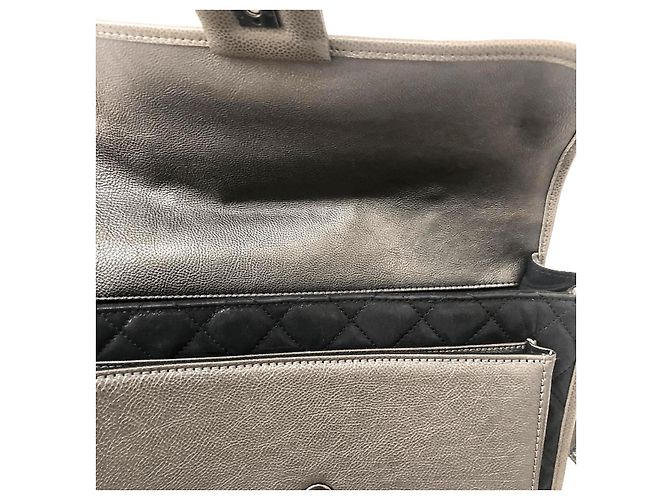 Borsa Chanel in pelle scamosciata nera Parigi-Dubai Nero - vista 4