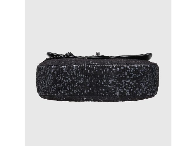 Chanel Schwarze Pailletten-Tasche „Moonlight On Water“ mit einer Klappe - Ansicht 4