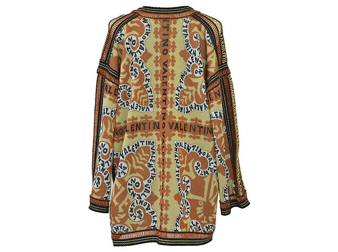 Valentino marrone/Maglione Bandana Jacquard Lurex Oro - vista 2