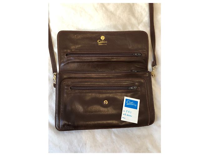 Pochette in pelle vintage Marrone - vista 2