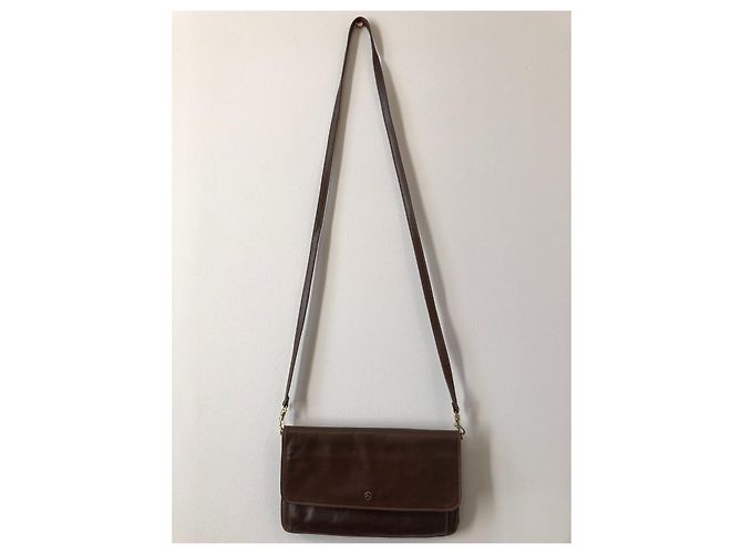Pochette in pelle vintage Marrone - vista 4