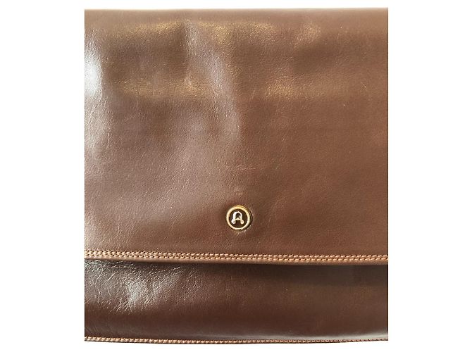 Pochette in pelle vintage Marrone - vista 5