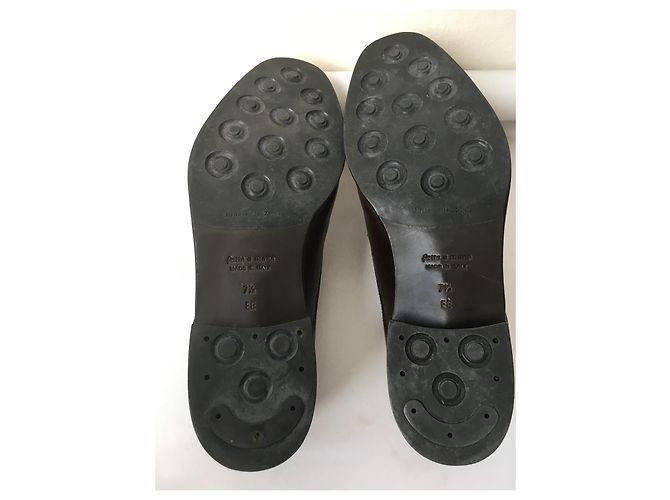 Ermenegildo Zegna Scarpe Uomo in Pelle Marrone con Lacci Marrone scuro - vista 5