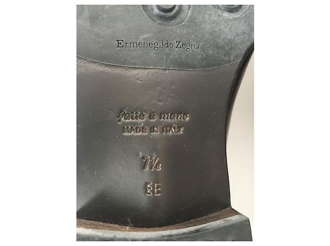 Ermenegildo Zegna Scarpe Uomo in Pelle Marrone con Lacci Marrone scuro - vista 6