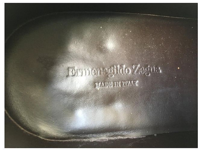 Ermenegildo Zegna Scarpe Uomo in Pelle Marrone con Lacci Marrone scuro - vista 7