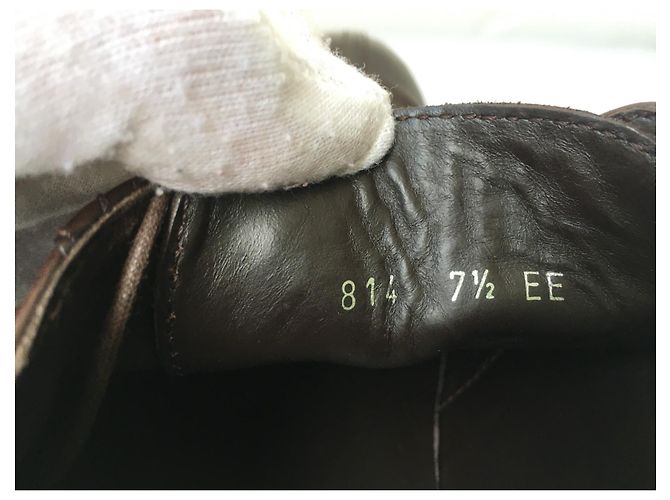 Ermenegildo Zegna Scarpe Uomo in Pelle Marrone con Lacci Marrone scuro - vista 8