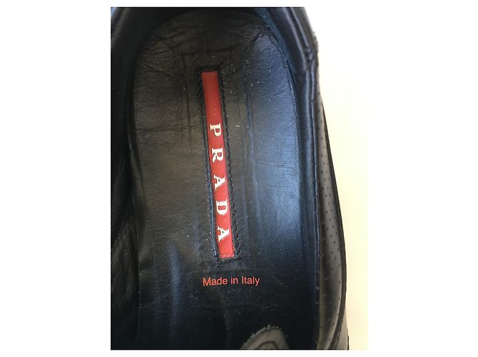 Mocassini Prada made in Italy taglia 42,5 Nero - vista 10