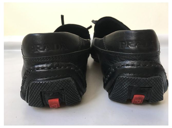 Mocassini Prada made in Italy taglia 42,5 Nero - vista 3