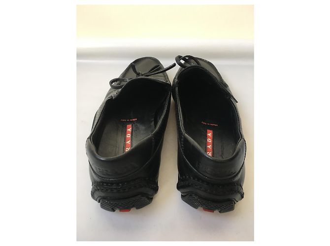 Mocassini Prada made in Italy taglia 42,5 Nero - vista 4