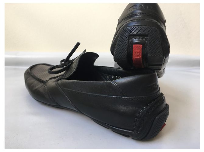 Mocassini Prada made in Italy taglia 42,5 Nero - vista 5