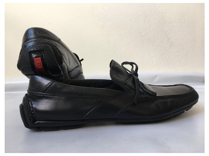 Mocassini Prada made in Italy taglia 42,5 Nero - vista 7