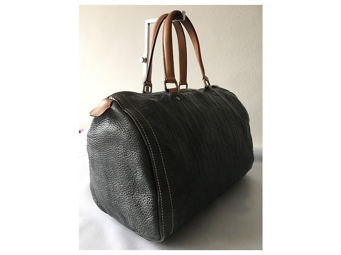 Borsa Carolina Herrera Grigio scuro Pelliccia Grigio antracite - vista 3