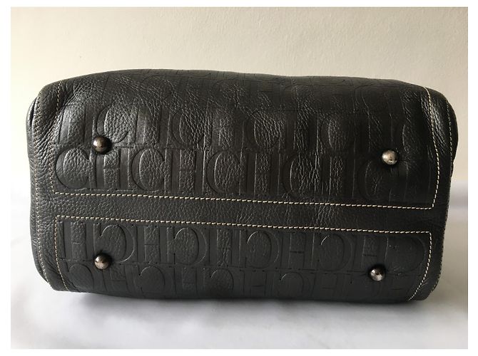 Borsa Carolina Herrera Grigio scuro Pelliccia Grigio antracite - vista 6