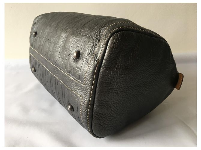Borsa Carolina Herrera Grigio scuro Pelliccia Grigio antracite - vista 7