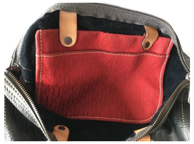 Borsa Carolina Herrera Grigio scuro Pelliccia Grigio antracite - vista 8