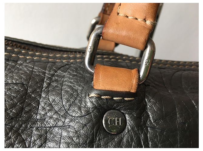 Borsa Carolina Herrera Grigio scuro Pelliccia Grigio antracite - vista 9