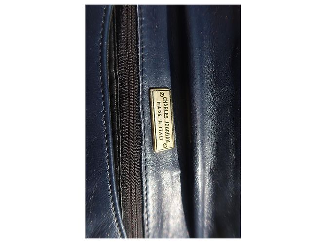 Borsa a tracolla Charles Jourdan in pelle blu navy - vista 11