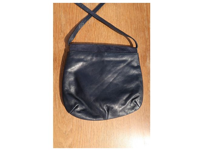 Borsa a tracolla Charles Jourdan in pelle blu navy - vista 6