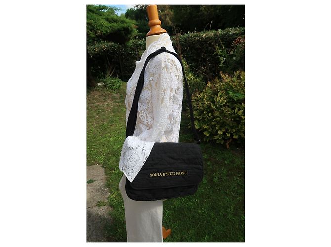 Bolsa Sonia Rykiel em tecido acolchoado preto - vista 9