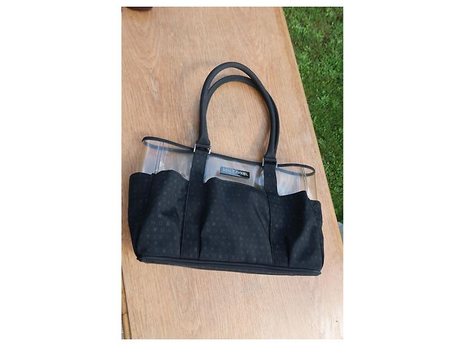 Sonia Rykiel Einkaufstasche aus schwarzem Monogramm Stoff - Ansicht 2