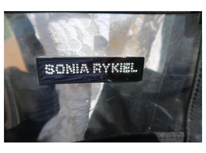 Sonia Rykiel Einkaufstasche aus schwarzem Monogramm Stoff - Ansicht 4
